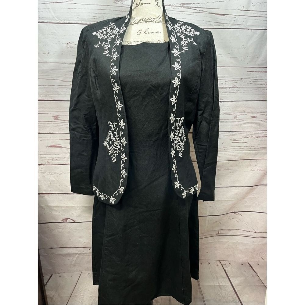 Coldwater Creek size 6 black sleeveless dress with matching jacket - 2629